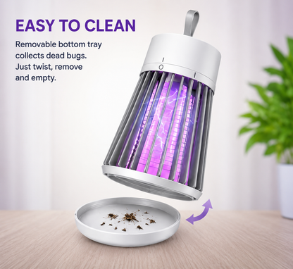 Electric Mosquito Killer Lamp – USB Rechargeable Bug Zapper with 360° UV Attraction